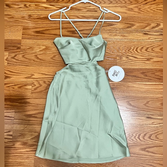 Princess Polly jemma mini dress sage - Picture 3 of 6